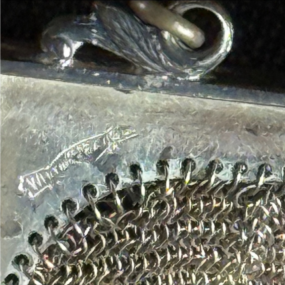 Vintage 925 Sterling Silver Mesh Fringe Evening Purse - Picture 4 of 13